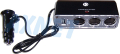 Rozga��ziacz gniazdka zapalniczki samochodowej 3 gniazdka 12V / 24V + gniazdko USB